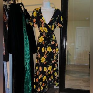 Forever 21 floral wrap dress
